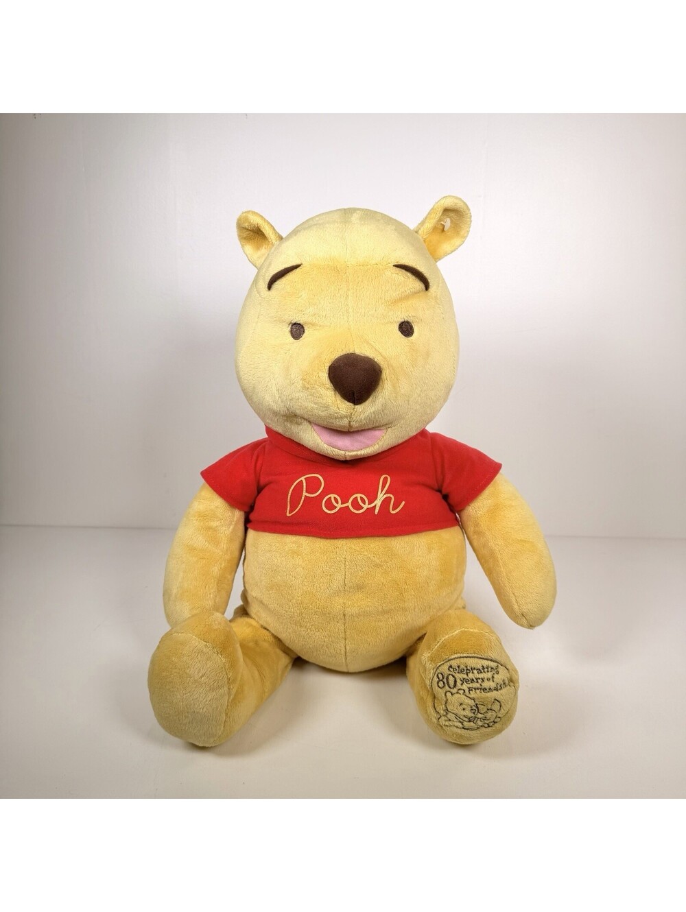 Disney Winnie the Pooh Plush Celebrating 80 Years of Friendship Fisher Price 16"